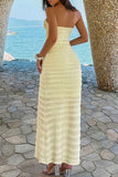 Strapless Textured Casual Dress