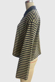 Striped Polo Long-Sleeve Tee