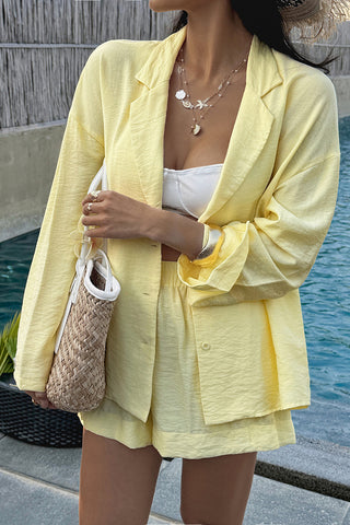 Relaxed Blazer and Shorts Set