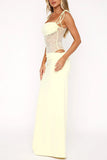 Elegant Maxi Dress with Lace Detail