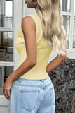 Button-Up V-Neck Sweater Vest