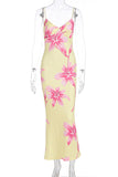 Floral Print Spaghetti Strap Dress