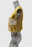 Floral Pattern Open Vest