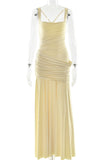 Ruched Strappy Maxi Dress
