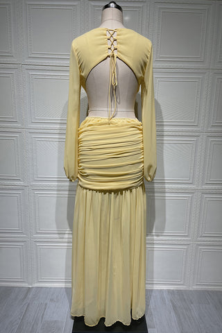 Elegant Cutout Evening Gown