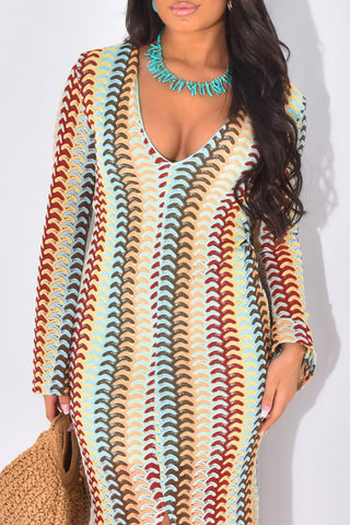 Elegant Long-Sleeve Casual Maxi Dress