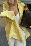 Striped Button-Up Long Shirt