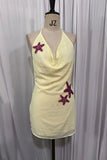 Starfish Accent Halter Mini Dress