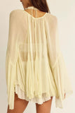 Long Sleeve Sheer  Cover-Up