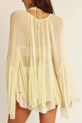 Long Sleeve Sheer  Cover-Up