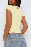 Cut-Out Twist Front Crop Top