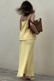 Elegant Sleeveless Skirt Set