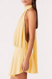 Halter Neck Flare Mini Dress