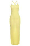 Strappy Knit Cocktail Dress