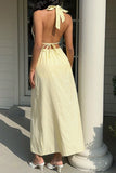 Halter Maxi Casual Dress