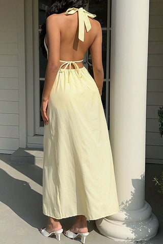 Halter Maxi Casual Dress