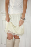 Lace Hem Mini Skirt