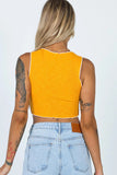 Contrast Stitching Sleeveless Top