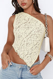 Asymmetrical Lace Tank