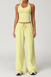 Halter Neck Wide-Leg Pants Set