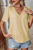 V-Neck Eyelet T-Shirt