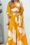 Floral Wrap Pants Set