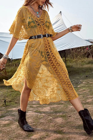 Elegant Lace Beach Cover-Up