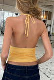 Ruched Halter Neck Camisole