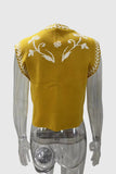 Floral Pattern Open Vest