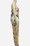 Strapless Printed Pants Set