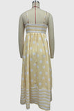 Striped and Polka Dot Maxi Dress