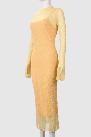 Elegant Long Sleeve Lace Dress