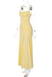 Strappy Ruched Evening Gown