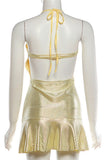 Cutout Sparkle Mini Dress