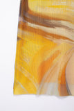 Ruched Halter Top with Scarf Accent