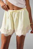 Lace Trim Casual Shorts