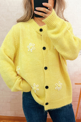 Floral Button-Up Cardigan