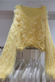 Floral Embellished Fuzzy Sweater