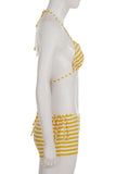 Striped Tie-Back Bikini Set