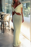Cutout Twist Front Maxi Dress