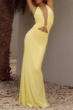 Halter Cutout Maxi Dress