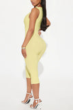 Sleeveless Button-Up Pants Set