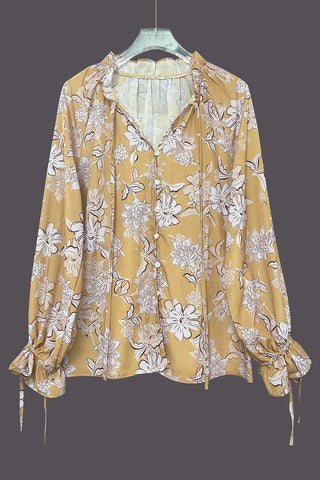 Flowy Floral Print Blouse