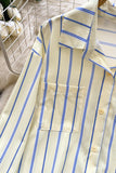 Striped Button-Front Shirt
