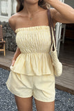 Strapless Ruffle Short Set
