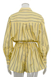 Striped Button-Up Short Set