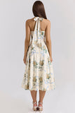 Floral Halter Midi Dress