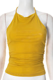 Ruched Halter Tank Top