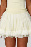 Flouncy Tulle Casual Mini Skirt