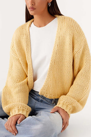 Cozy Open-Front Knit Cardigan